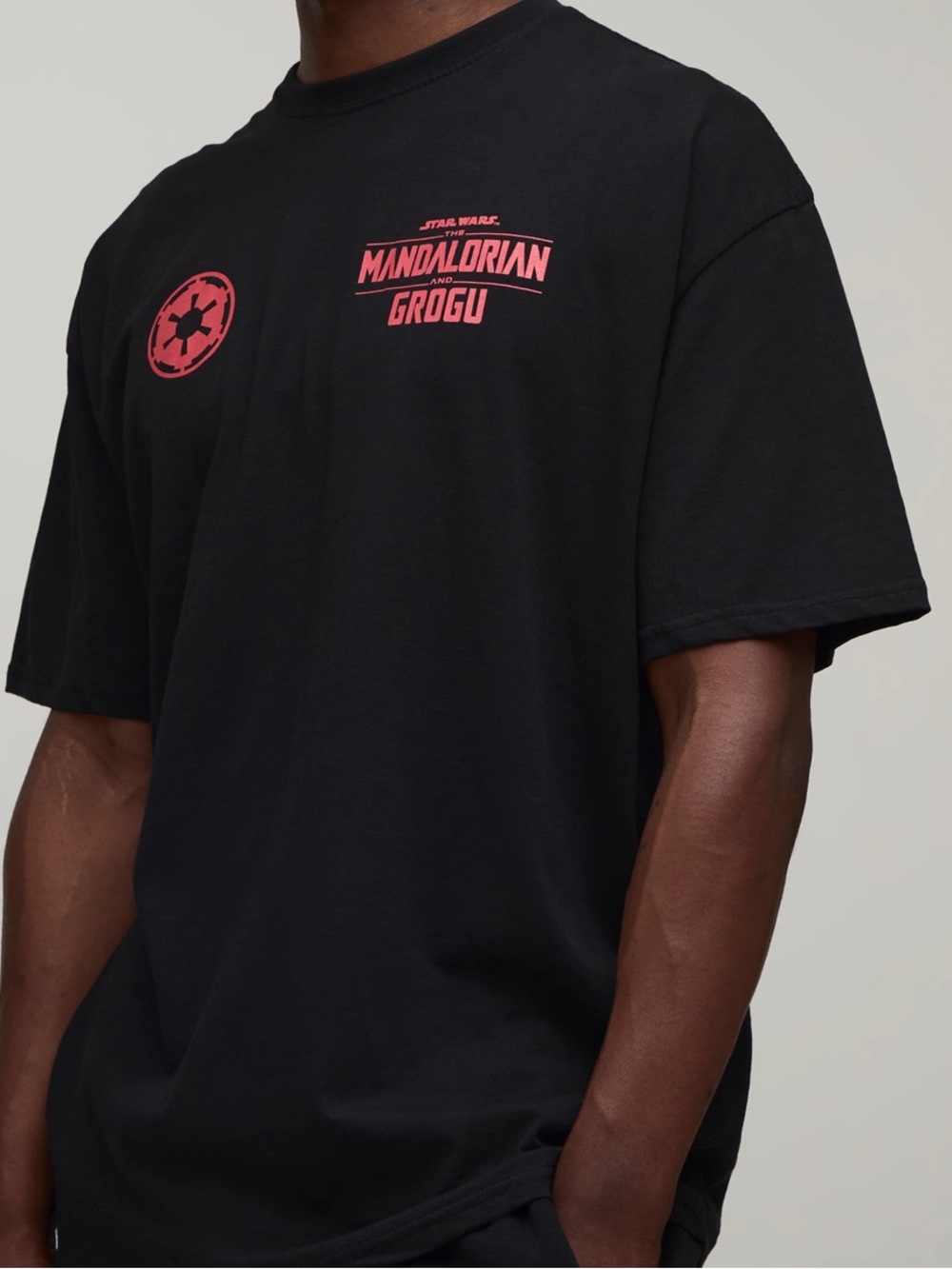 Boohoo size XL Star Wars The Mandalorian & Grogu Black Graphic Tee